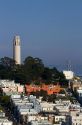 A view of Coit Tower located on Telegraph Hill in San Francisco, California, USA.