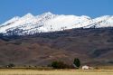 Snow covered peaks of Soldier Mountain located in south central Idaho, USA.