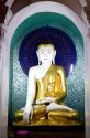 Buddha statue at the Shwedagon Paya located in (Rangoon)Yangon, (Burma) Myanmar.