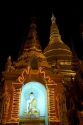 Buddha statue at the Shwedagon Paya located in (Rangoon)Yangon, (Burma) Myanmar.