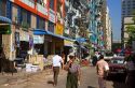 Street scene and pedestrians in central (Rangoon) Yangon, (Burma) Myanmar.