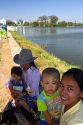 Burmese family at Inya Lake in (Rangoon) Yangon, (Burma) Myanmar.