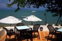 View of the Gulf of Thailand from a coffee shop patio on the island of Ko Samui, Thailand.