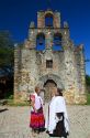 Mission Espada Church at the San Antonio Missions National Historical Park located in San Antonio, Texas, USA.