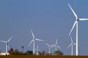 Pyron Wind Farm located near the town of Hermleigh, Texas, USA.