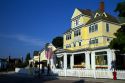 The Windermere Hotel located on Main Street on Mackinac Island located in Lake Huron, Michigan, USA.