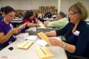 Absentee ballots being sorted and prepared for recording at the Ada County Elections building in Boise, Idaho, USA.