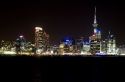 The night cityscape of Auckland, North Island, New Zealand.