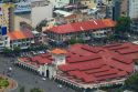Aerial view of the Ben Thanh Market in Ho Chi Minh City from the Bitexco Financial Tower, Vietnam.