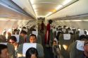 Passengers aboard a Vietnam Airlines airbus airliner.
