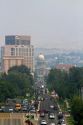 Smoke filled air caused by wildfires settles into the city of Boise, Idaho, USA.