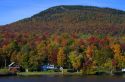 Fall foliage at Lake Elmore in Lamoille County, Vermont, USA.