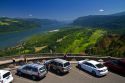 Scenic overlook at Crown Point along the Historic Columbia River Highway in Multnomah County, Oregon, USA.